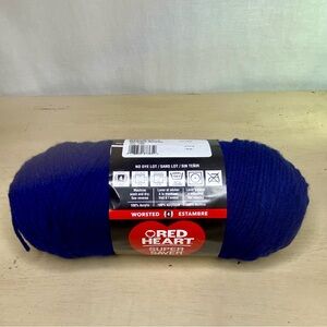 Red Heart 1 skein 4 Ply Yarn Medium Navy Blue 860 3.5 oz Lot 0386 56721